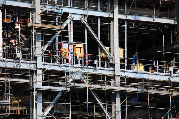 Bau einer Bohrplattform — Stockfoto