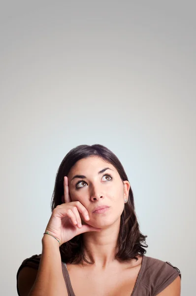 Beautiful girl thinking — Stock Photo, Image