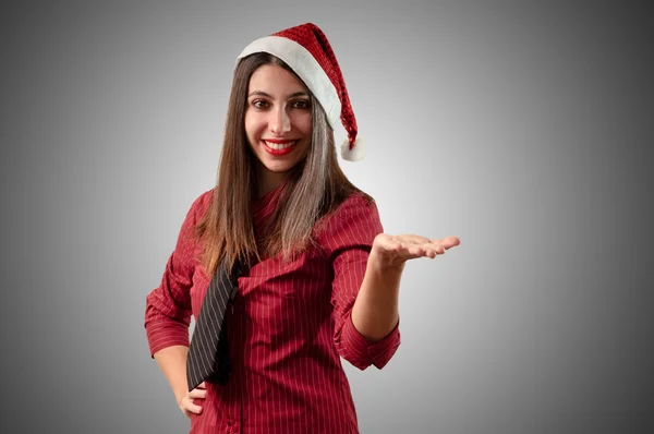 Usmívající se dívka vánoční podnikání — Stock fotografie