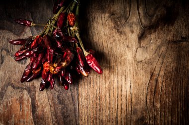 dried hot red chilies clipart