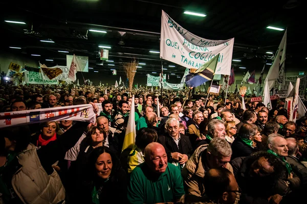 Lega nord vergadering — Stockfoto