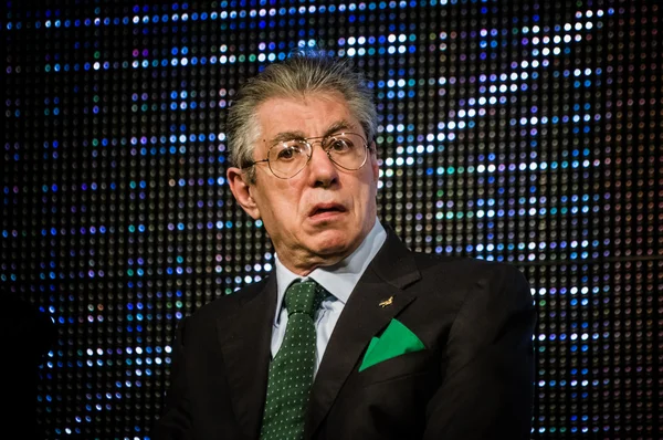 Umberto Bossi en la reunión de Lega Nord — Foto de Stock