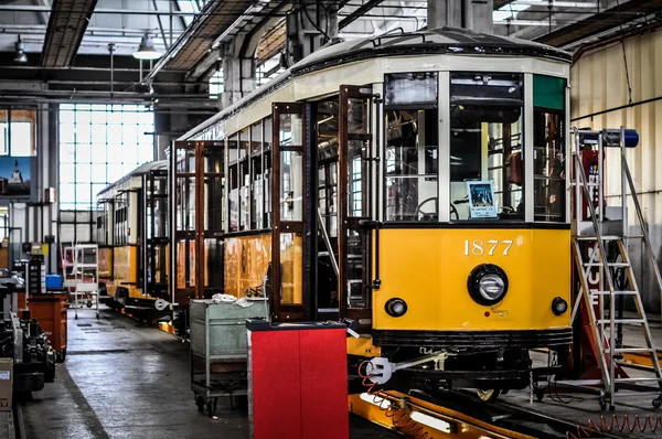 Garage public transport — Stock Photo, Image