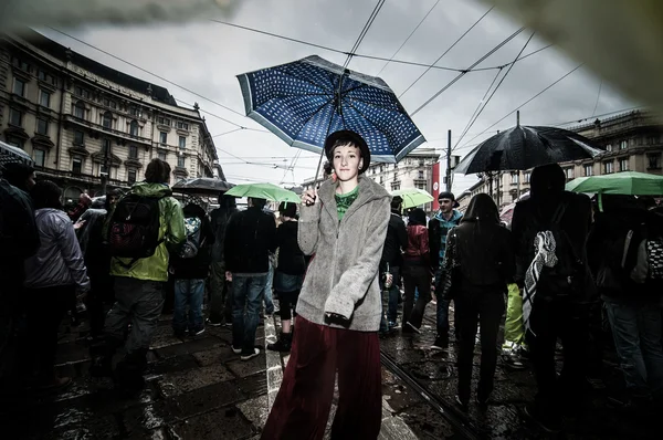 Festa rave di manifestazione di Primo maggio — Foto Stock