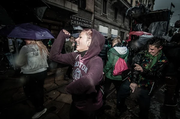 May Day manifestation rave party — Stock Photo, Image