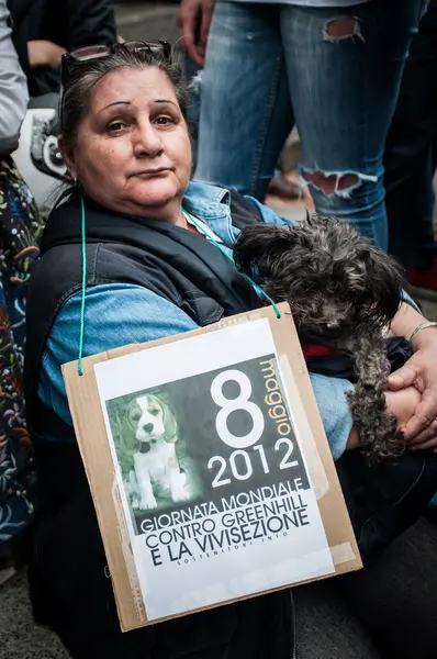 Tierschützer protestieren — Stockfoto