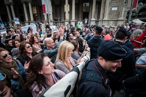 Djurrättsaktivister protestera — Stockfoto