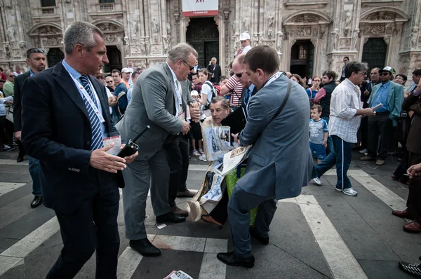 Paus Benedictus xvi bezoeken Milaan in 2012 — Stockfoto