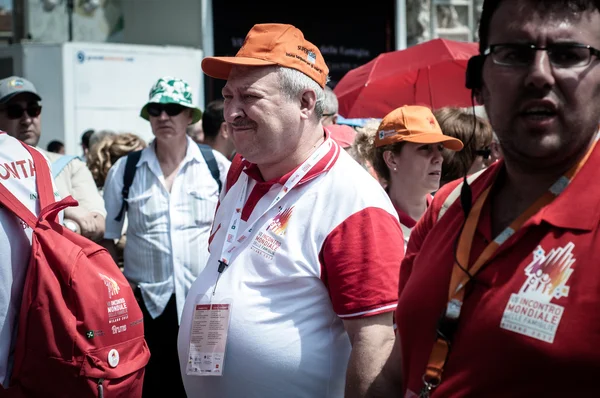 Paus Benedictus xvi bezoeken Milaan in 2012 — Stockfoto