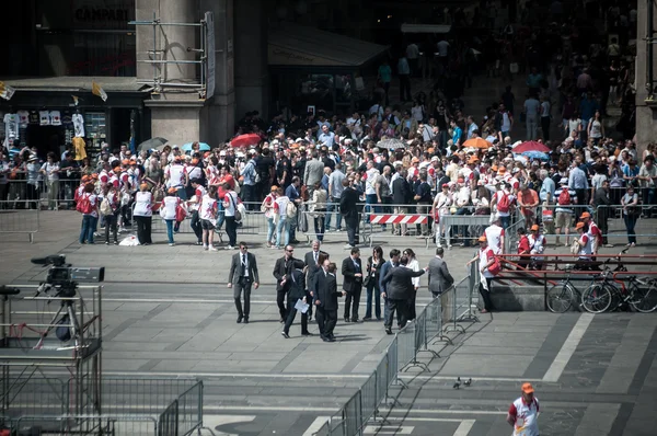 Papež Benedikt xvi. navštíví milan v roce 2012 — Stock fotografie