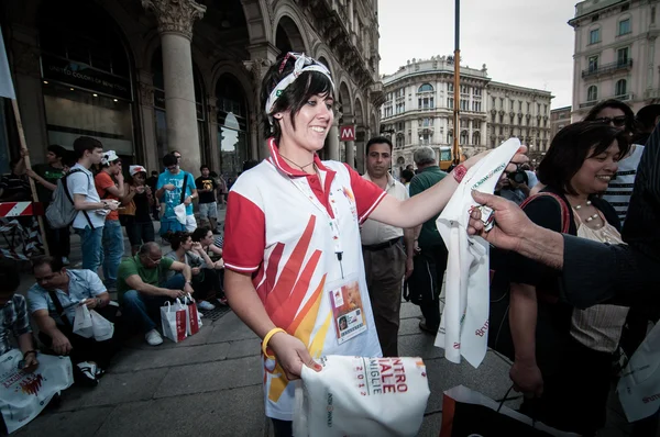 Papež Benedikt xvi. navštíví milan v roce 2012 — Stock fotografie