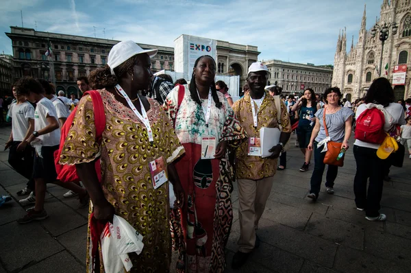 Papež Benedikt xvi. navštíví milan v roce 2012 — Stock fotografie