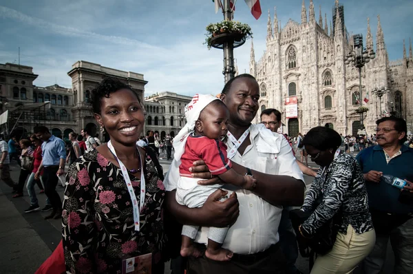 Papież Benedykt xvi odwiedzi Mediolan w 2012 roku — Zdjęcie stockowe