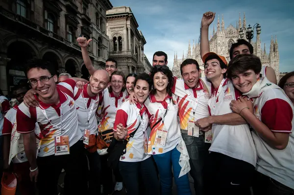 Papa Benedetto XVI visita Milano nel 2012 — Foto Stock