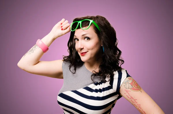 Tattoed pinup girl — Stock Photo, Image