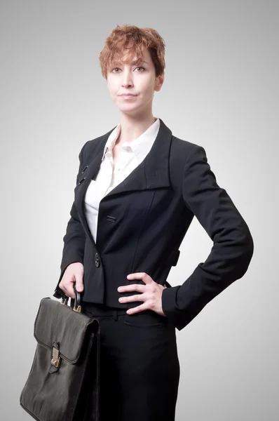 Business woman with briefcase — Stock Photo, Image