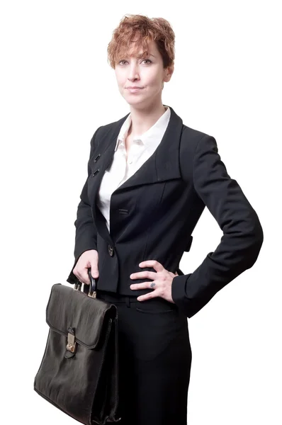 Business woman with briefcase — Stock Photo, Image