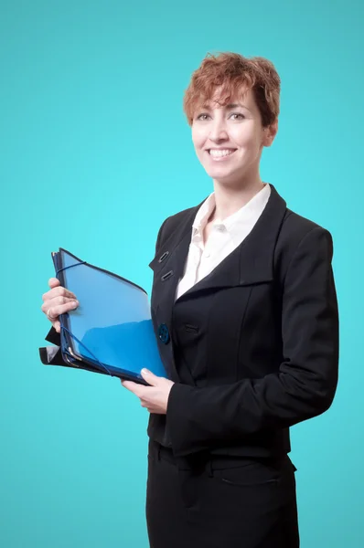 ブリーフケースを使って成功ビジネスの女性 — ストック写真