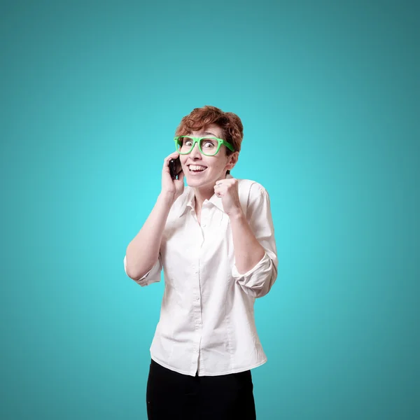 Mulher de negócios chamando pelo telefone — Fotografia de Stock