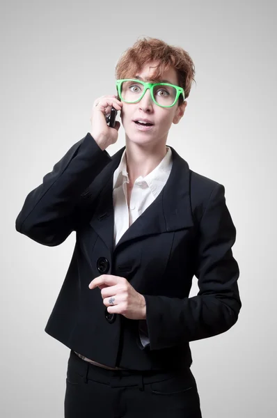 Biznes kobieta nazywając na telefon — Zdjęcie stockowe