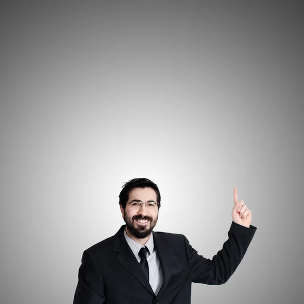 Success business man pointing — Stock Photo, Image