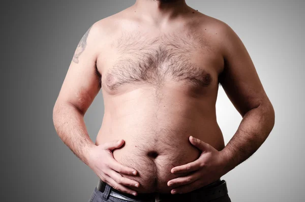 Magen fett mannen — Stockfoto