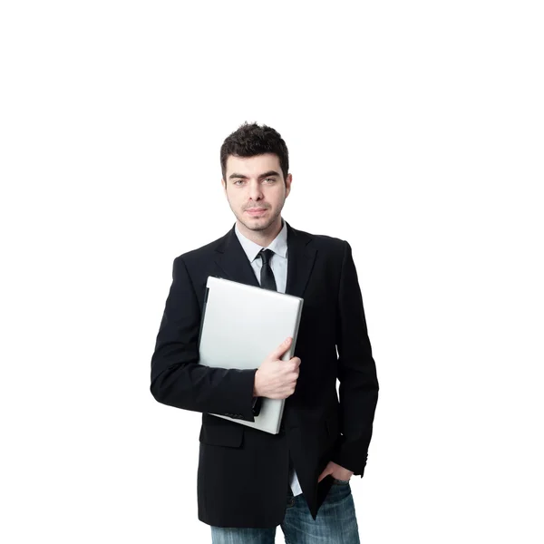 Business man with notebook — Stock Photo, Image