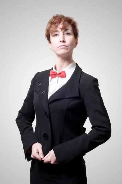 Mulher de negócios elegante com laço — Fotografia de Stock