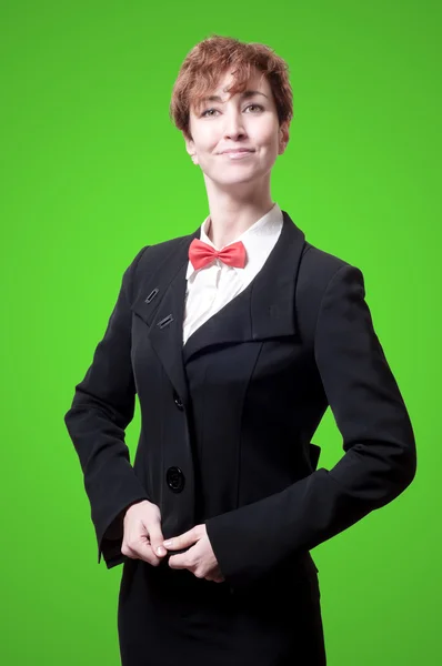 Elegant businesswoman with bow tie — Stock Photo, Image