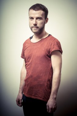Vintage moda adam portresi