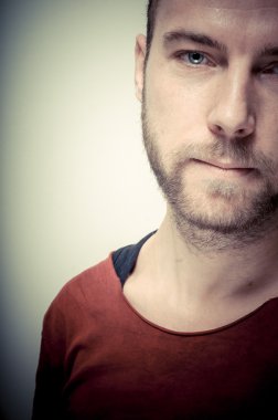 Vintage moda adam portresi