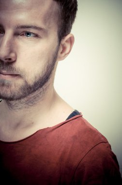 Vintage moda adam portresi