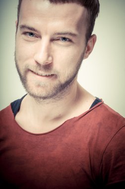 Vintage moda adam portresi