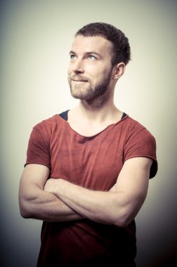 Vintage moda adam portresi