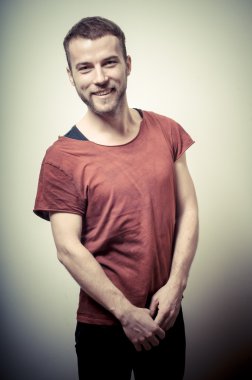 Vintage moda adam portresi