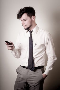 telefon şık iş adamı