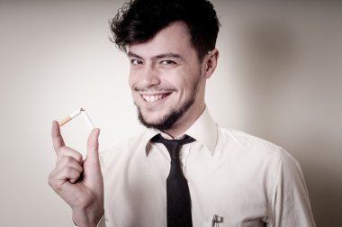 iş adamı durdurmak sigara