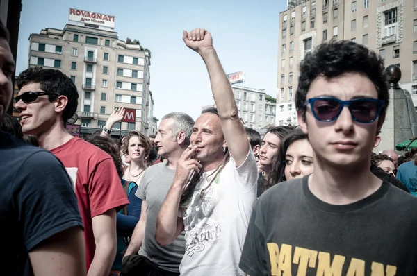 April 25 2013 celebration of liberation in Milan — Stock Photo, Image