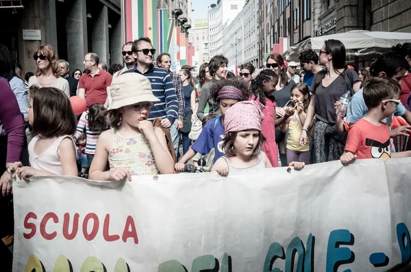 April 25 2013 celebration of liberation in Milan — Stock Photo, Image