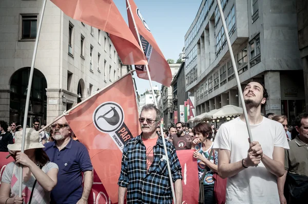 April 25 2013 celebration of liberation in Milan — Stock Photo, Image