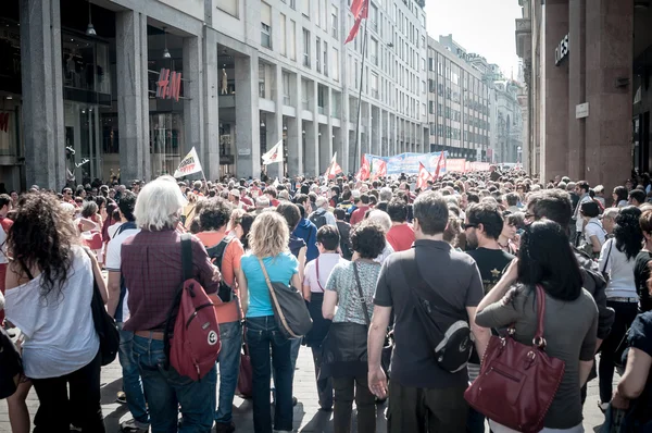 April 25 2013 celebration of liberation in Milan — Stock Photo, Image