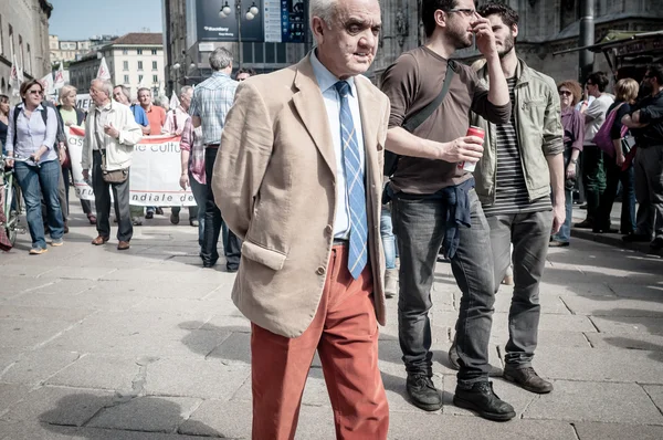 April 25 2013 celebration of liberation in Milan — Stock Photo, Image