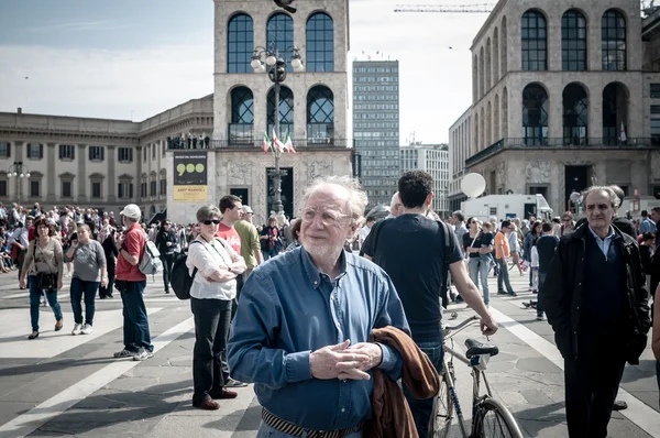 25 kwietnia 2013 r. obchody wyzwolenia w Mediolanie — Zdjęcie stockowe