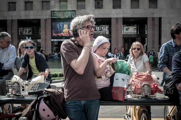 25 avril 2013 célébration de la libération à Milan — Photo