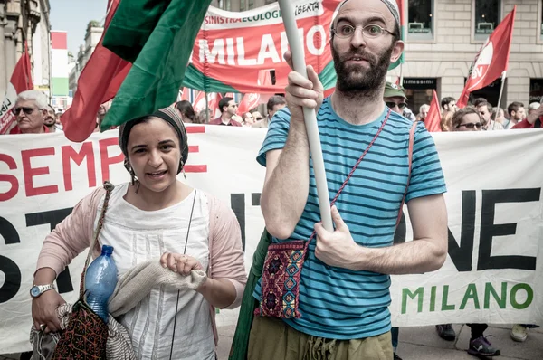 25 april 2013 viering van de bevrijding in Milaan — Stockfoto