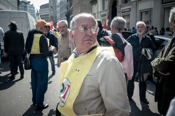 April 25 2013 celebration of liberation in Milan — Stock Photo, Image