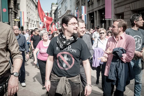 April 25 2013 celebration of liberation in Milan — Stock Photo, Image