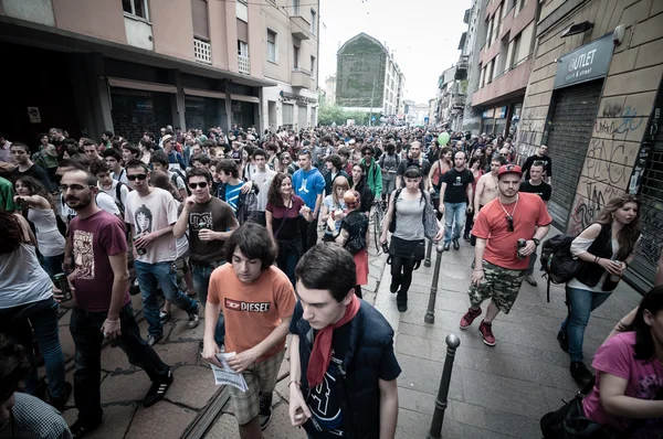 Célébration de la fête du travail à Milan 1 mai 2013 — Photo