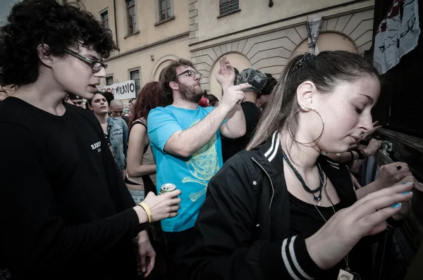 Obchody dnia pracy w Mediolanie 1 maja 2013 — Zdjęcie stockowe