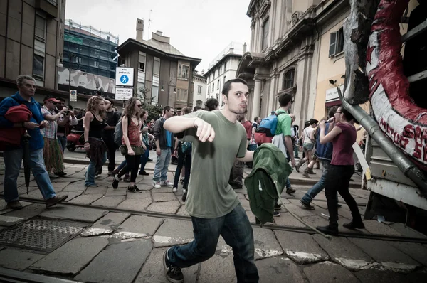 Célébration de la fête du travail à Milan 1 mai 2013 — Photo